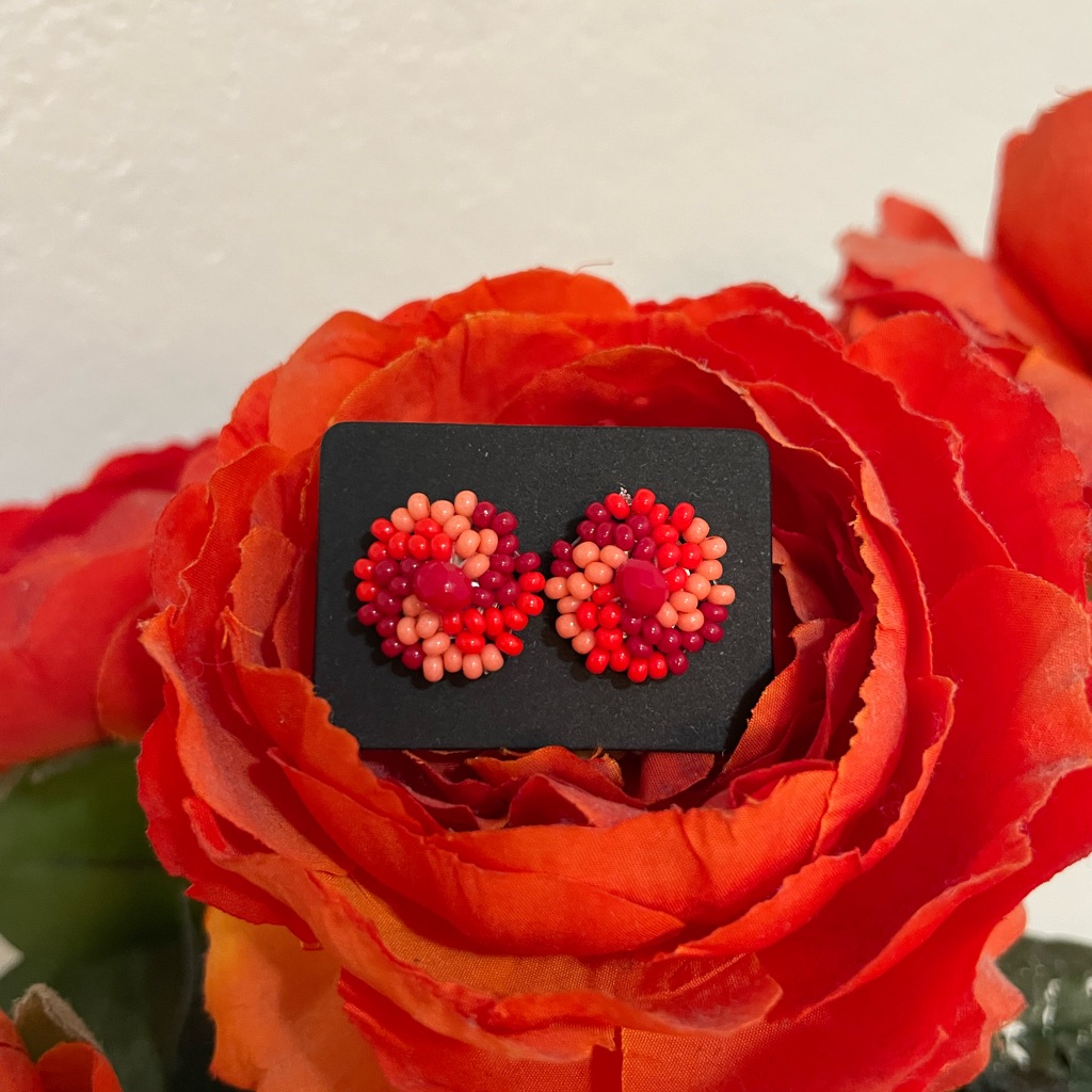 Huichol Beaded Stud Earrings